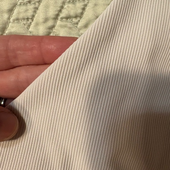 White ribbed lululemon high neck long line energy bra - Picture 6 of 7